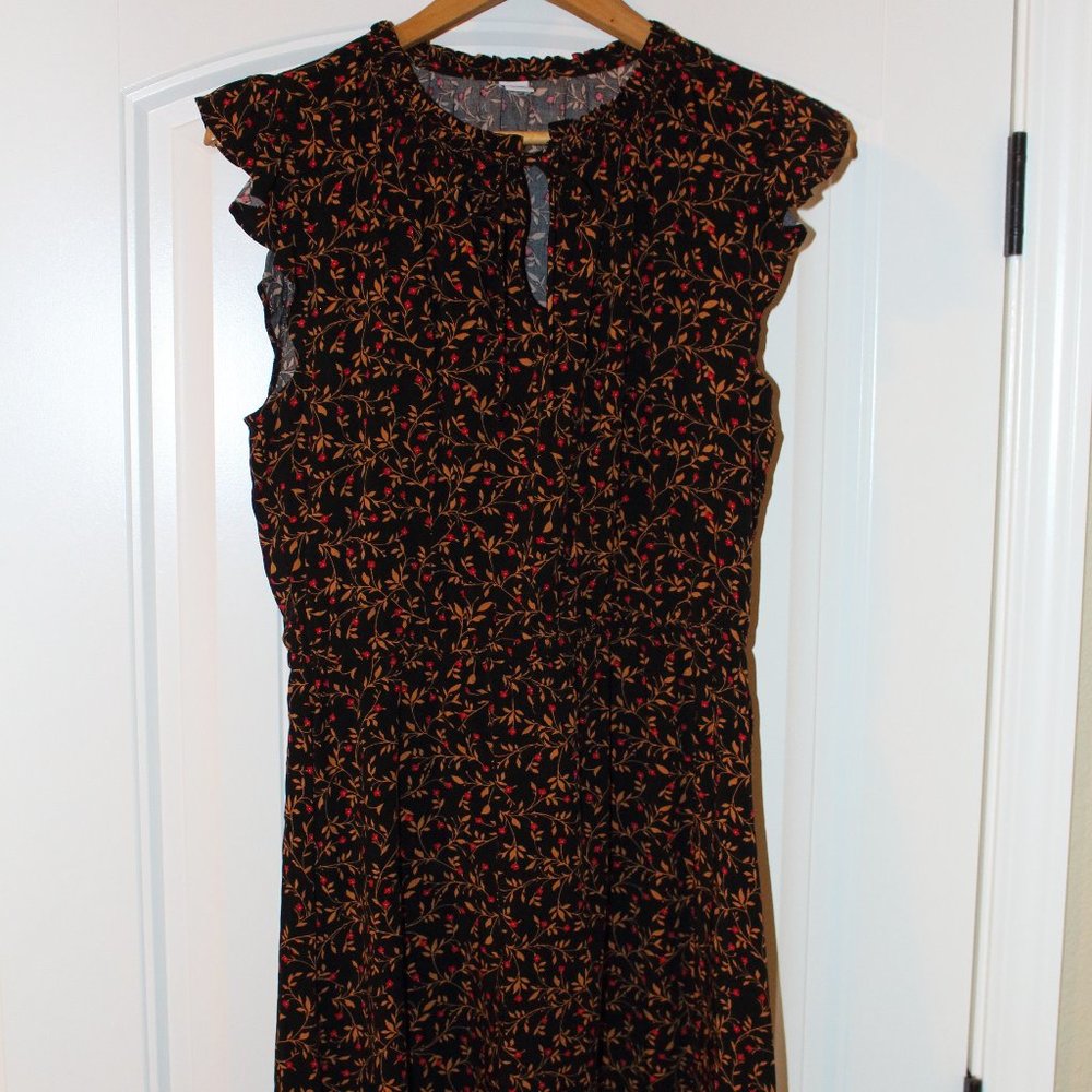 Old Navy Cap Sleeve Waist Defined Dress - Floral